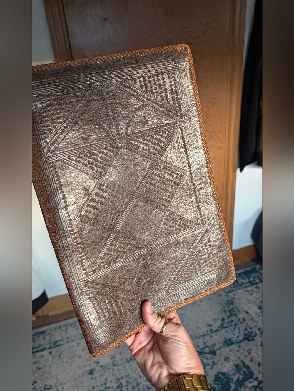 Vintage Mexican Leather Folio Case in Brown – Unbranded